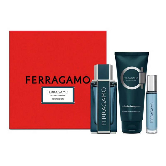 Salvatore Ferragamo Ferragamo Intense Leather For Men Eau de Parfum 100ml + 15ml + Shampoo & Shower Gel 100ml