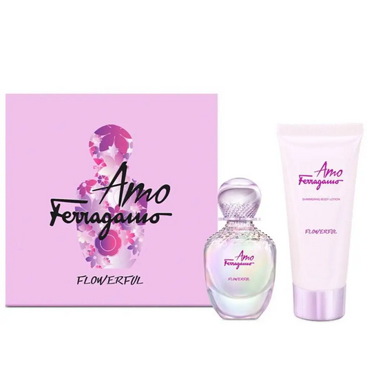Salvatore Ferragamo Amo Ferragamo Flowerful For Women Eau de Toilette 50ml + Shimmering Body Lotion 100ml