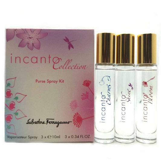 Salvatore Ferragamo Incanto For Women Eau De Toilette (Charms + Shine + Bloom) 3 X 10ml