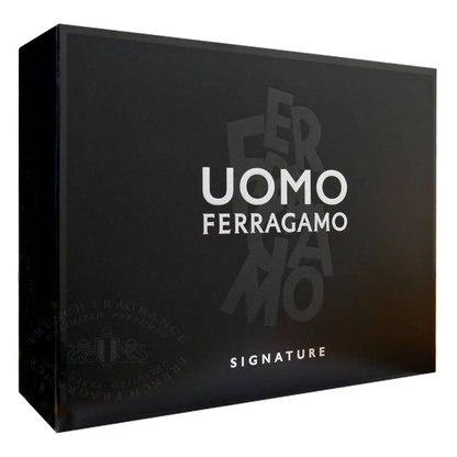 Salvatore Ferragamo Uomo Signature For Men Eau de Parfum 100ml + Shampoo & Shower Gel 100ml + After Shave Balm 100ml